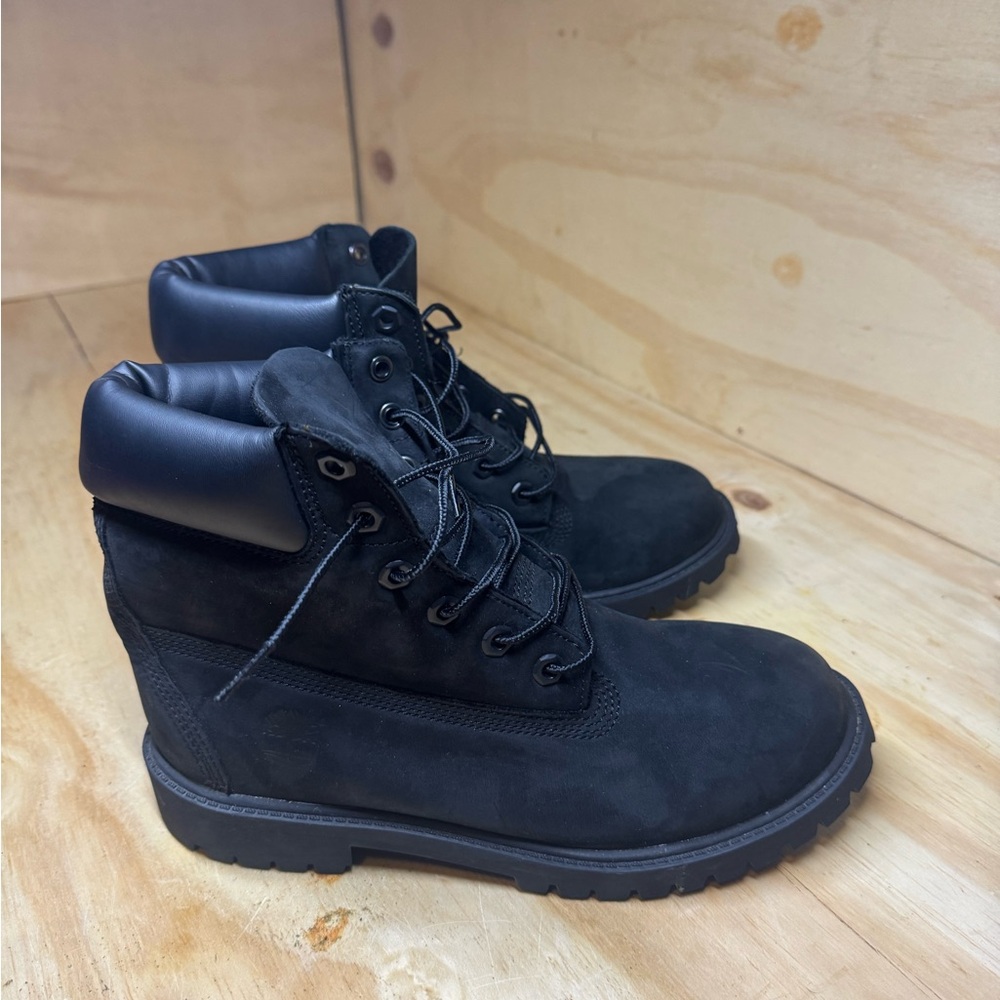 Black Lace-Up Ankle Boots timberland